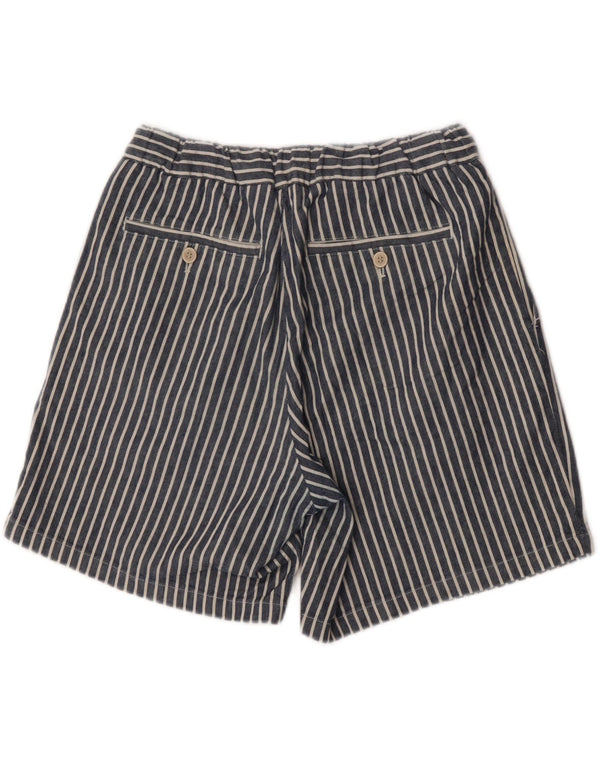 Zara Mens Sport Shorts Medium Navy Blue Striped