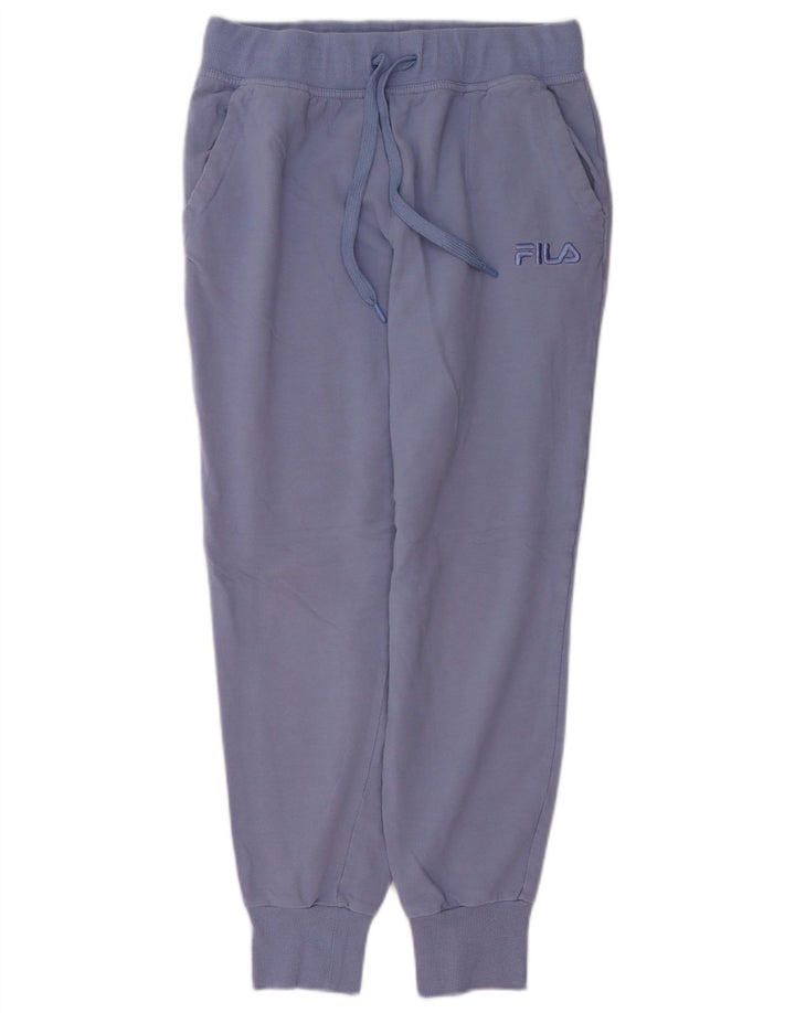 FILA Womens Tracksuit Trousers Joggers UK 12 Medium  Blue Cotton