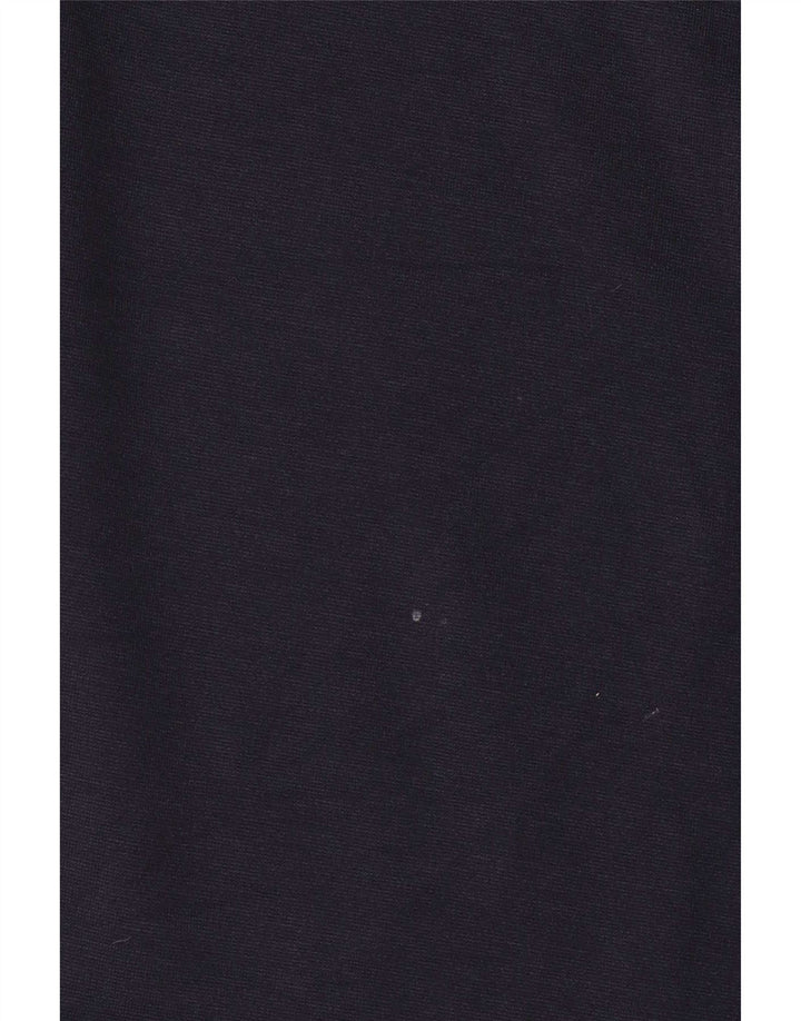 Benetton Womens Top Long Sleeve UK 10 Small Navy Blue