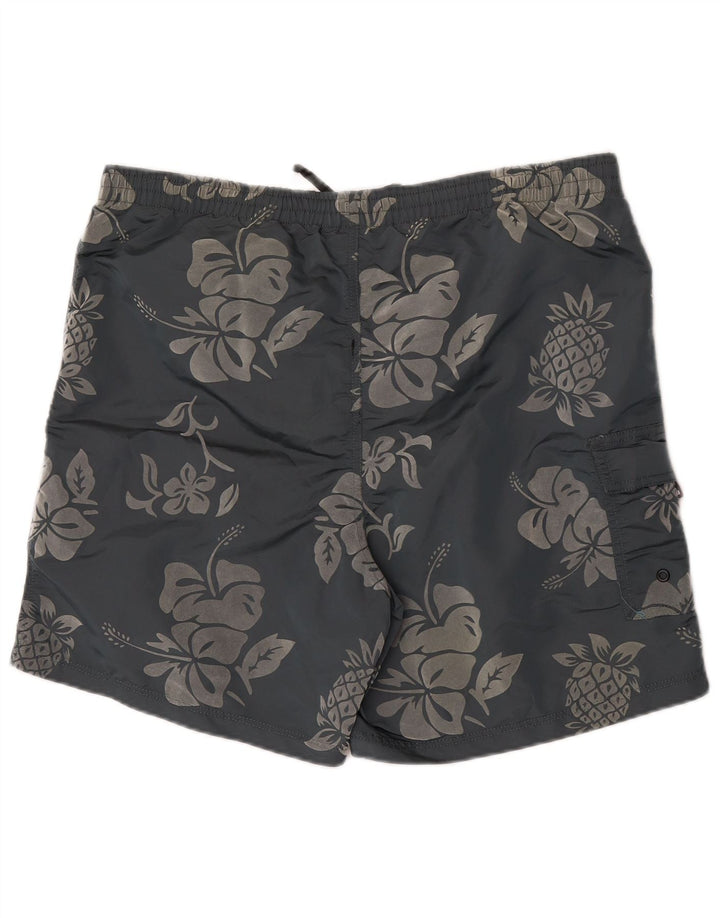 Bear Mens Sport Shorts XL  Grey Floral Polyamide
