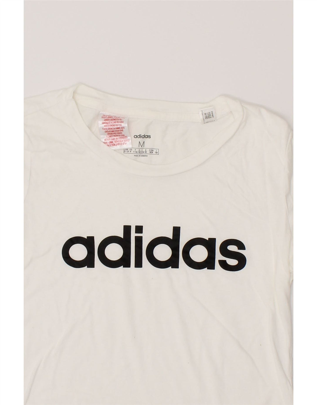 ADIDAS Boys Graphic T-Shirt Top 11-12 Years Medium  White Cotton Vintage Adidas and Second-Hand Adidas from Messina Hembry 