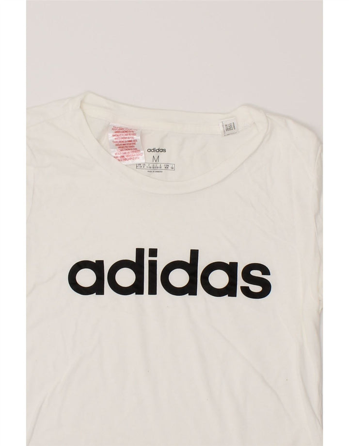 ADIDAS Boys Graphic T-Shirt Top 11-12 Years Medium  White Cotton Vintage Adidas and Second-Hand Adidas from Messina Hembry 