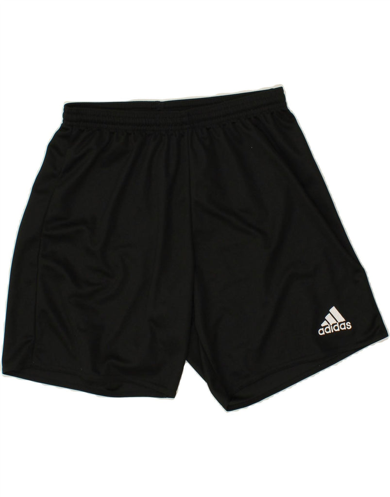 ADIDAS Mens Aeroready Graphic Sport Shorts Medium Black Polyester Vintage Adidas and Second-Hand Adidas from Messina Hembry 