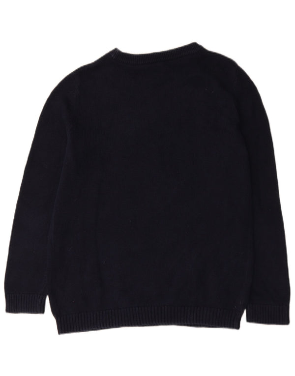 Tommy Hilfiger Womens Boat Neck Jumper Sweater UK 14 Medium Navy Blue