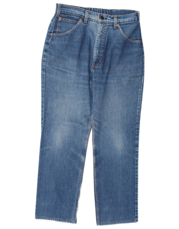 Levi's Womens Straight Jeans W34 L26 Blue Cotton
