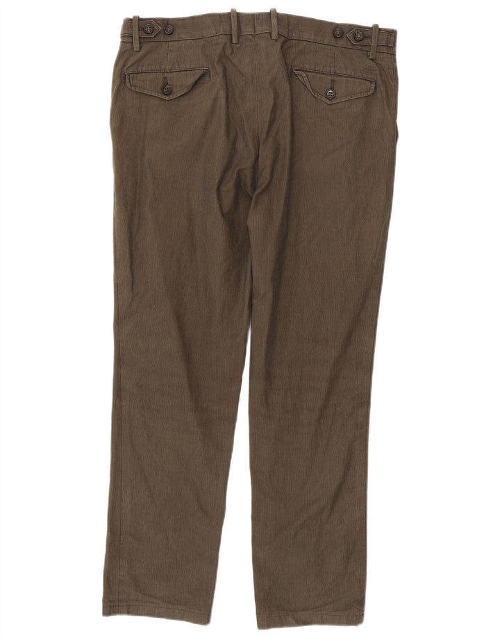 Dockers Mens Straight Chino Trousers W34 L28 Khaki Check