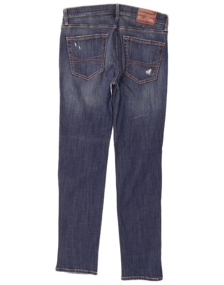 HOLLISTER Mens Distressed Slim Jeans W33 L32 Blue Cotton