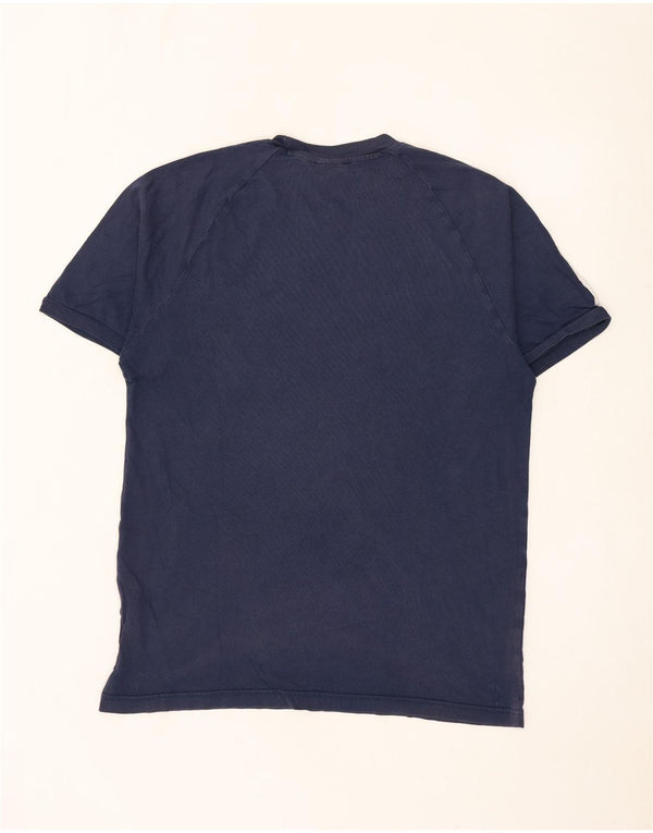 ADIDAS Mens T-Shirt Top Large Navy Blue Cotton