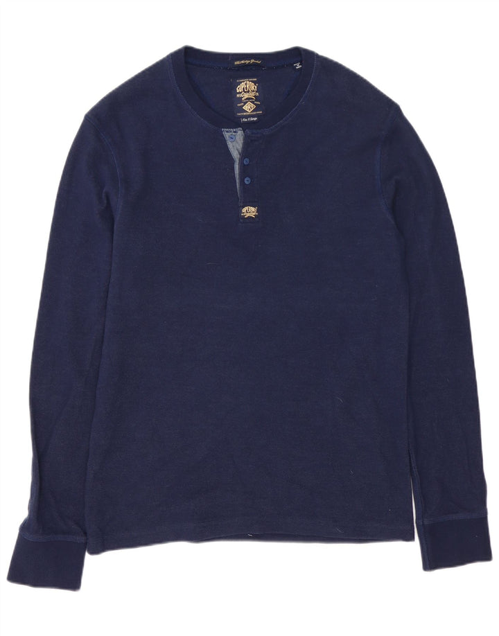 Superdry Mens Top Long Sleeve XL Navy Blue