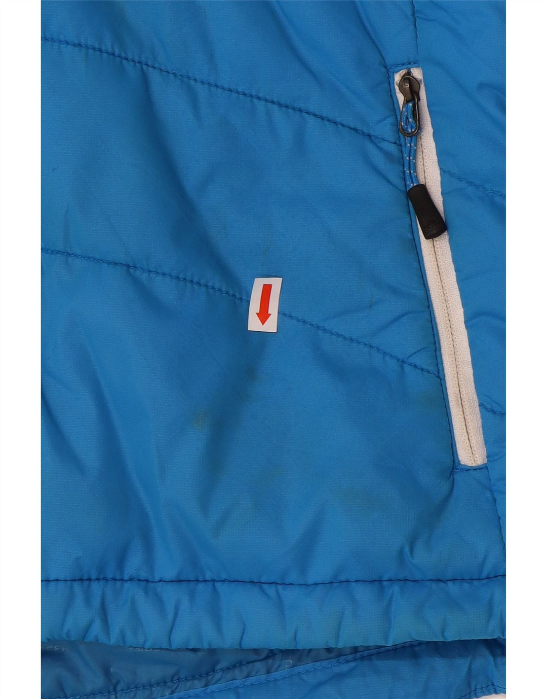 The North Face Womens Hooded Padded Jacket UK 12 Medium Blue Nylon