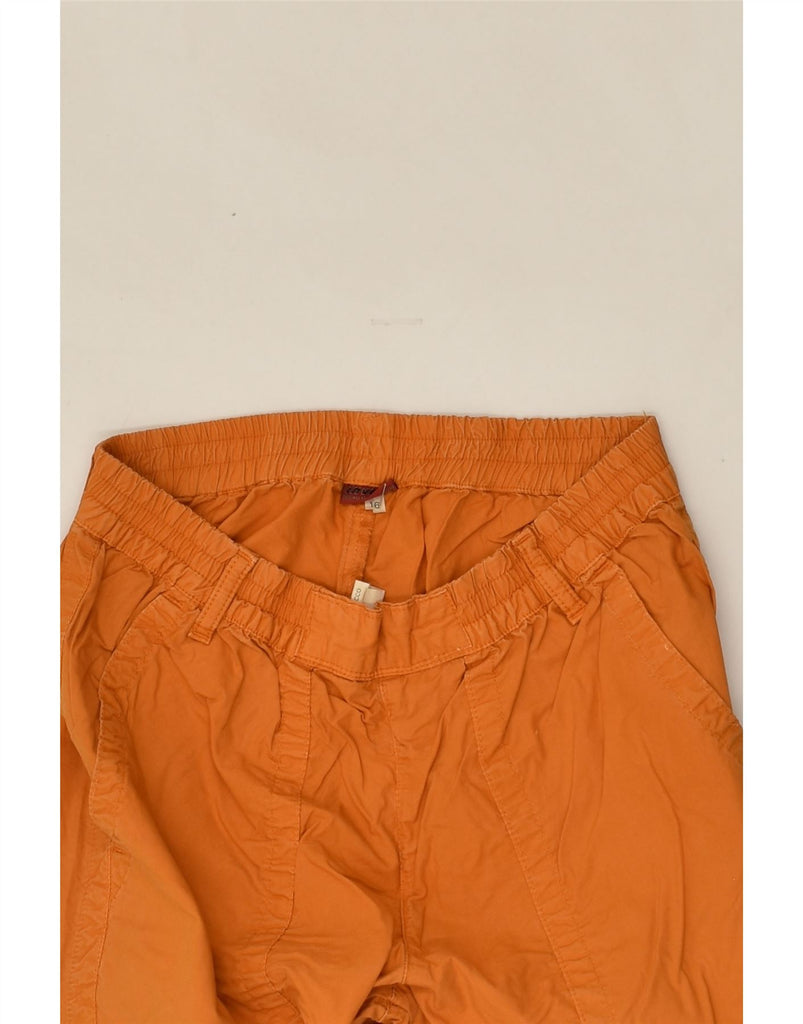 INVICTA Girls Wide Leg Cargo Trousers 15-16 Years W25 L21 Orange Cotton | Vintage Invicta | Thrift | Second-Hand Invicta | Used Clothing | Messina Hembry 