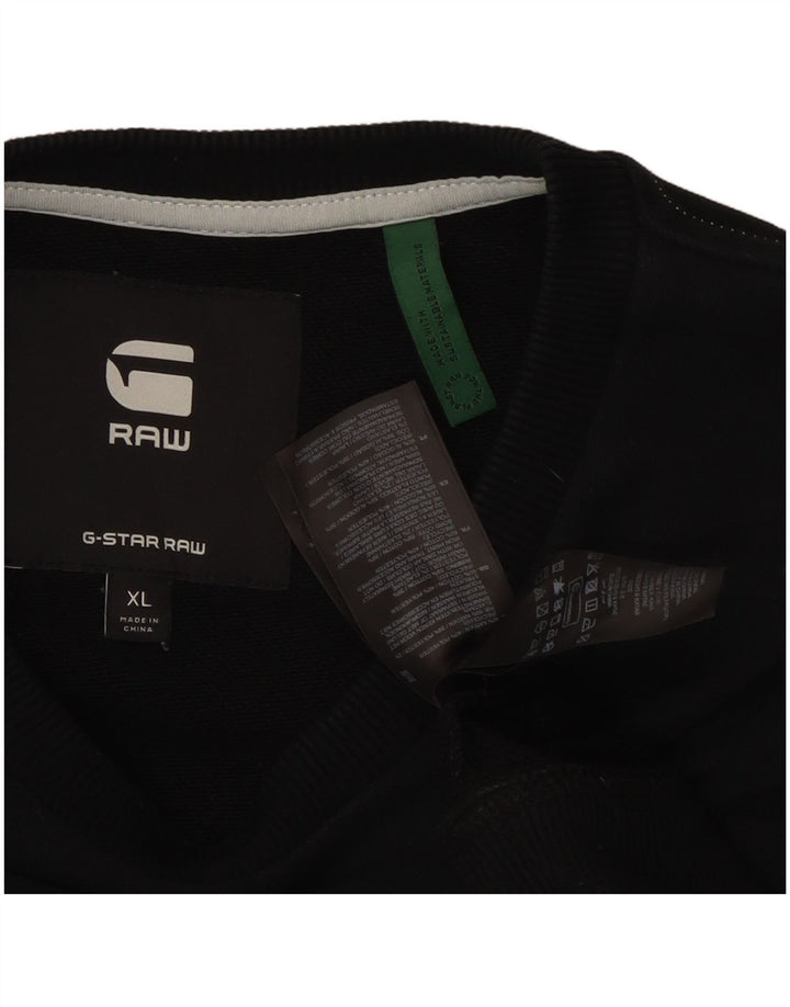 G-Star Mens Sweatshirt Jumper XL Black Colourblock Cotton