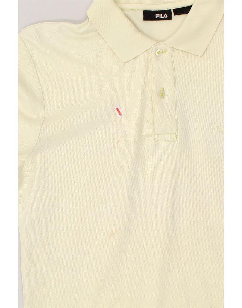 FILA Mens Polo Shirt Medium Yellow | Vintage Fila | Thrift | Second-Hand Fila | Used Clothing | Messina Hembry 