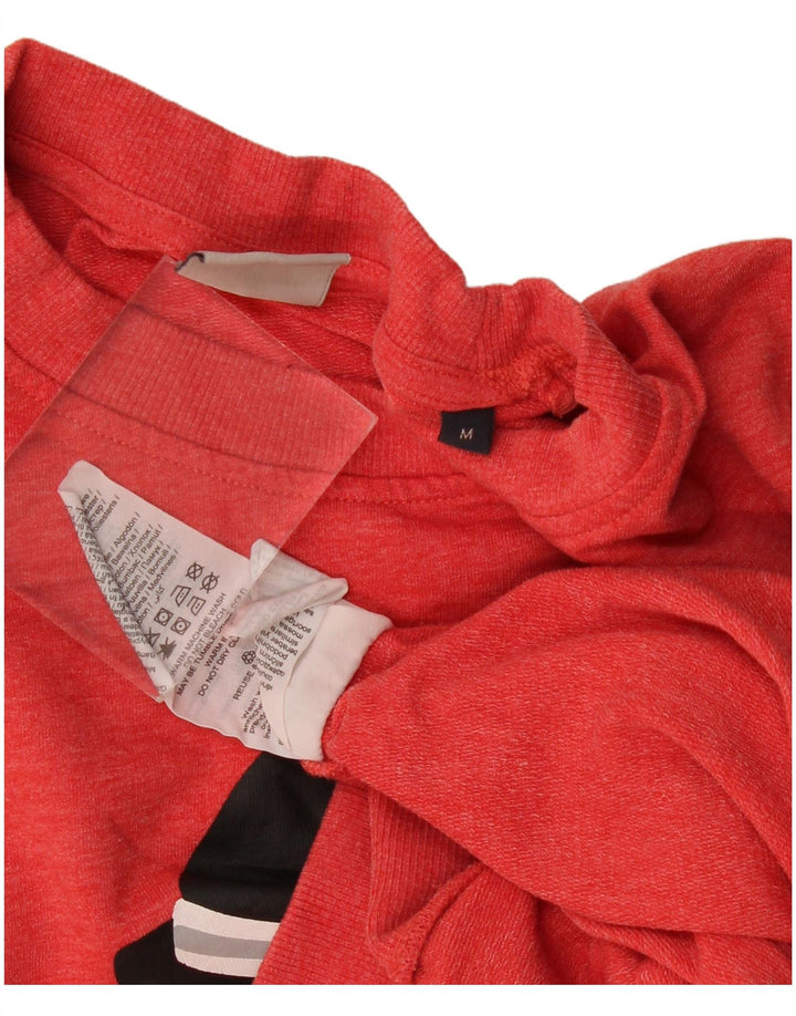 Jack & Jones Mens Graphic Sweatshirt Jumper Medium Red Polyester Winter