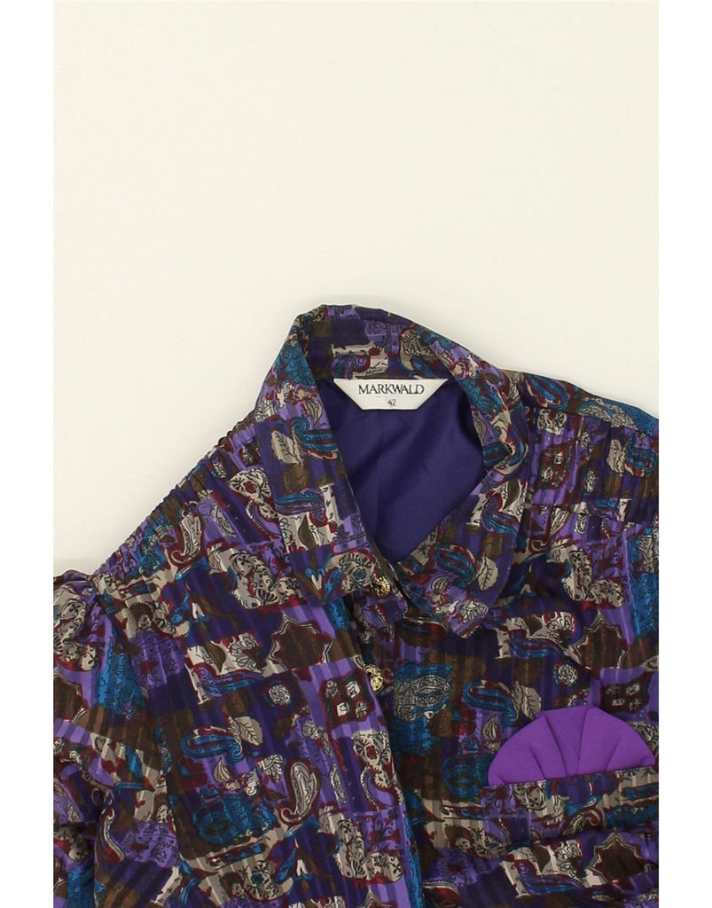 MARKWALD Womens Abstract Pattern Shirt Blouse IT 42 Medium Multicoloured Vintage MARKWALD and Second-Hand MARKWALD from Messina Hembry 