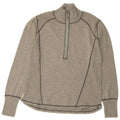 EDDIE BAUER Womens Zip Neck Jumper Sweater UK 18 XL Grey Polyester