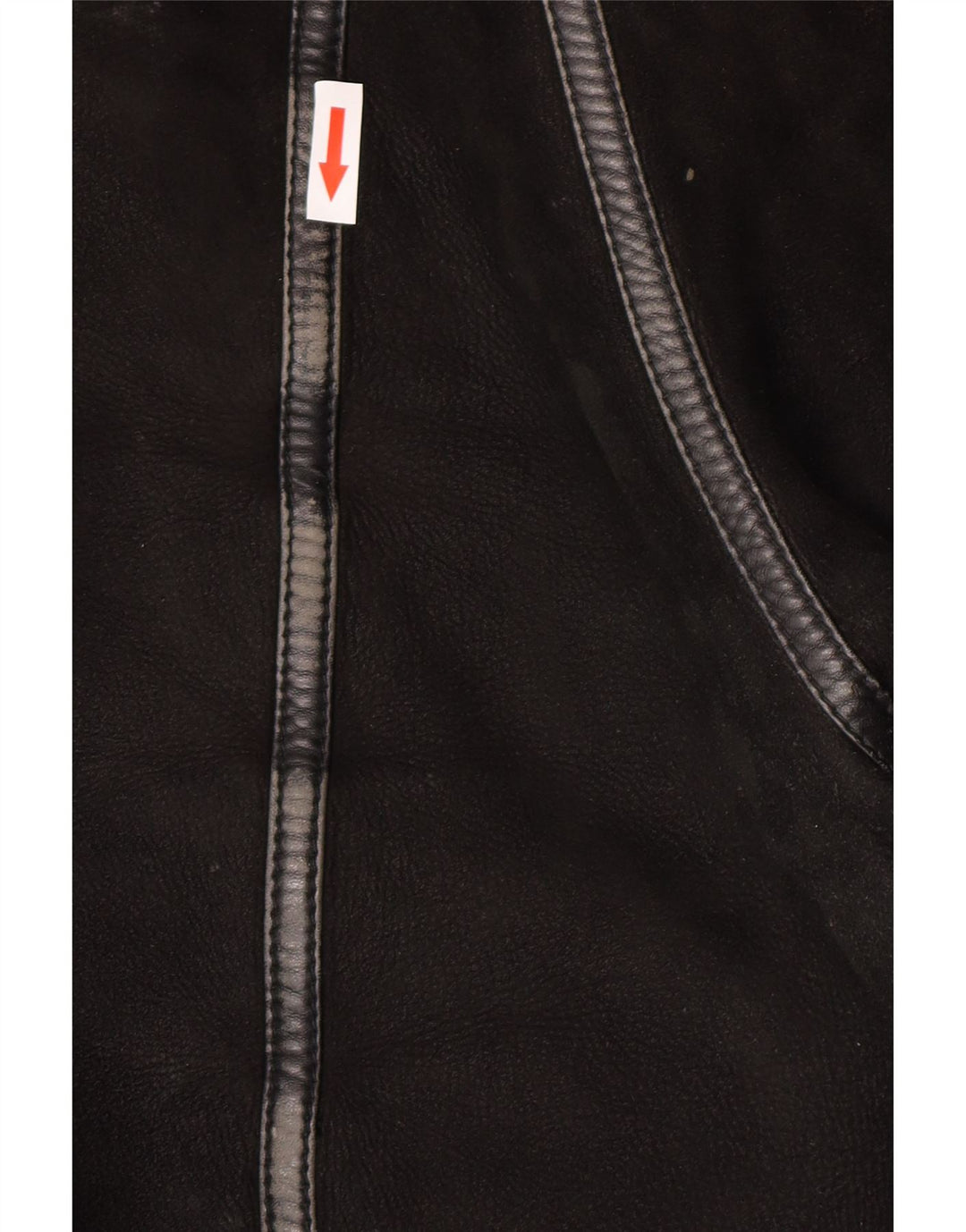 Vintage Mens Shearling Jacket IT 50 Large Black Shearling
