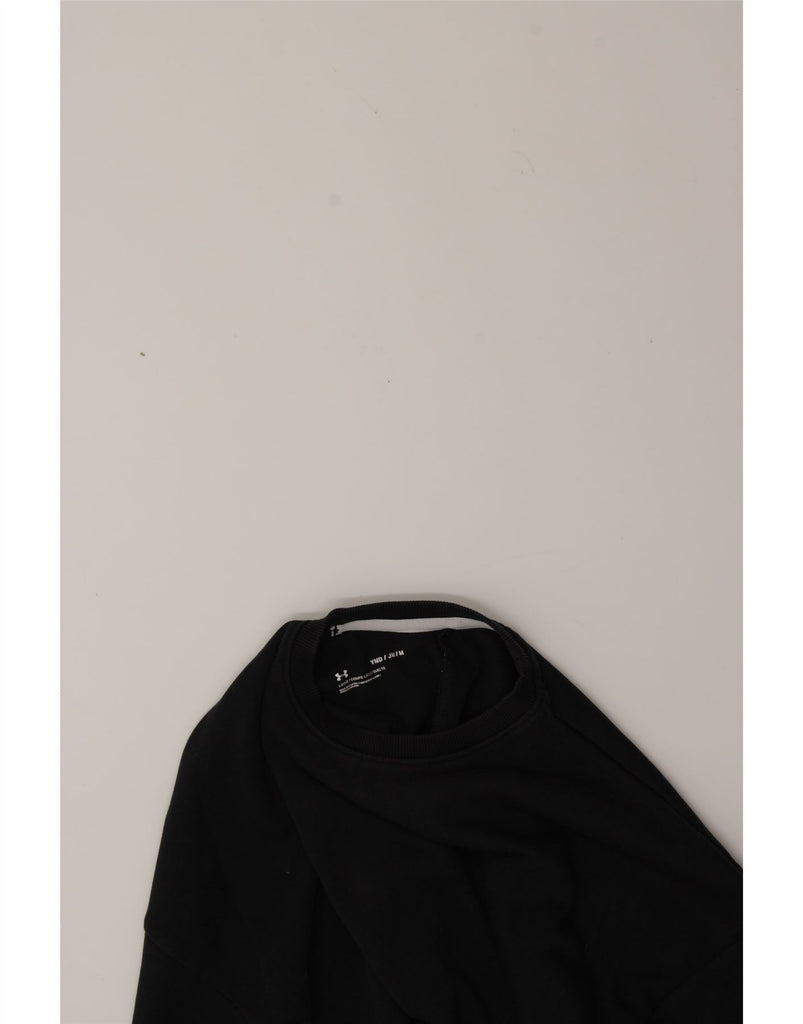 UNDER ARMOUR Boys Graphic Sweatshirt Jumper 9-10 Years Medium  Black Vintage Under Armour and Second-Hand Under Armour from Messina Hembry 