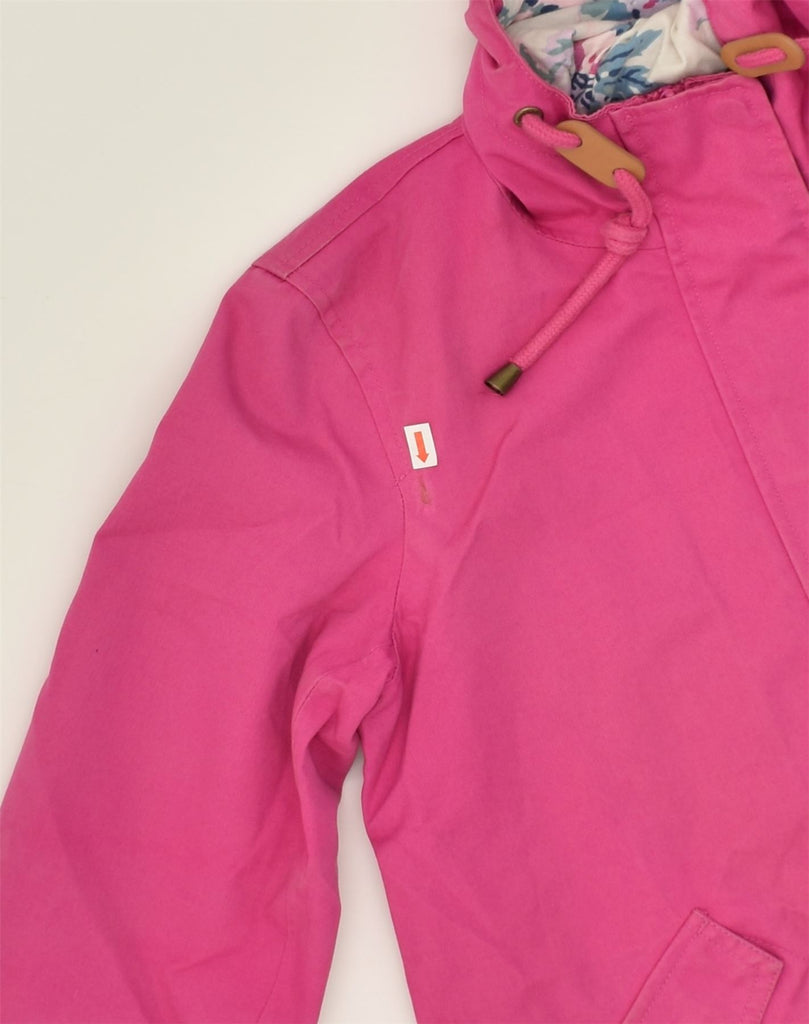 JOULES Womens Hooded Waterproof Jacket UK 8 Small Pink Cotton | Vintage Joules | Thrift | Second-Hand Joules | Used Clothing | Messina Hembry 