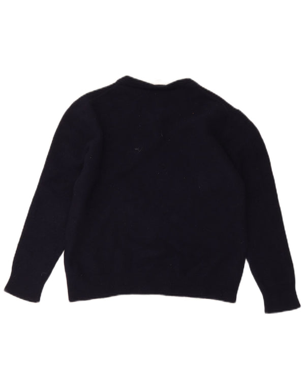 Lacoste Boys Crew Neck Jumper Sweater 7-8 Years Navy Blue New Wool