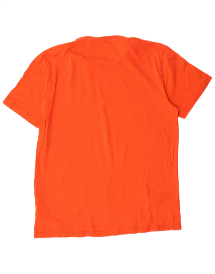 NAPAPIJRI Mens T-Shirt Top Large Orange Cotton