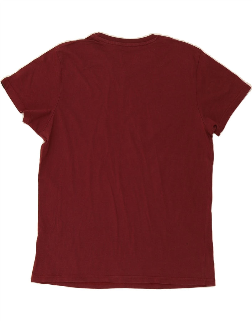 ALPHA INDUSTRIES Mens Graphic T-Shirt Top Medium Burgundy Cotton Vintage Alpha Industries and Second-Hand Alpha Industries from Messina Hembry 