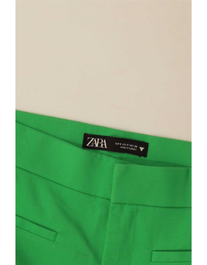 Zara Womens Bootcut Casual Trousers Small W26 L27 Green