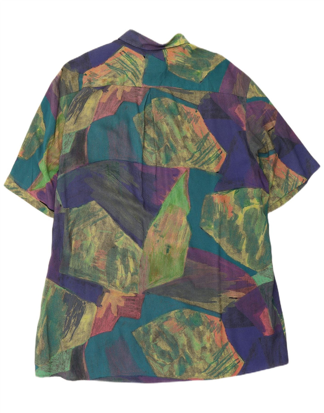Jupiter Mens Short Sleeve Shirt Size 40 Medium Multicoloured Colourblock