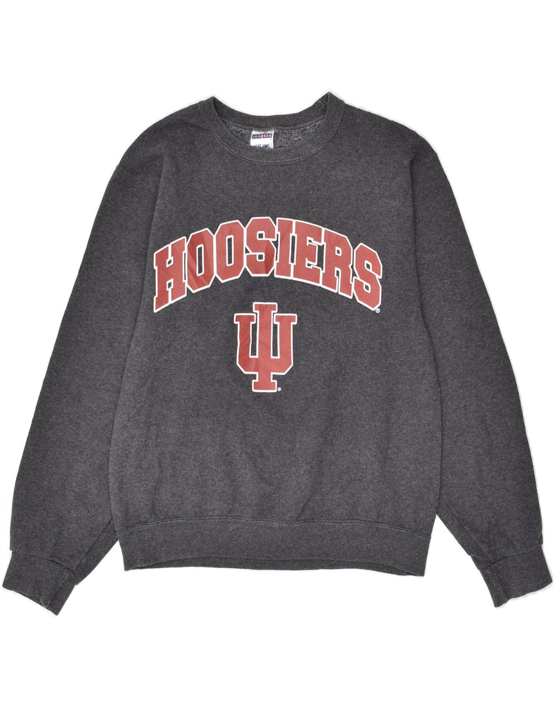 JERZEES Mens Hoosiers Graphic Sweatshirt Jumper Small Grey Cotton | Vintage Jerzees | Thrift | Second-Hand Jerzees | Used Clothing | Messina Hembry 