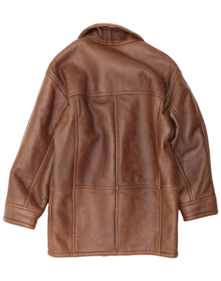 Vintage Mens Shearling Jacket IT 46 Small Brown