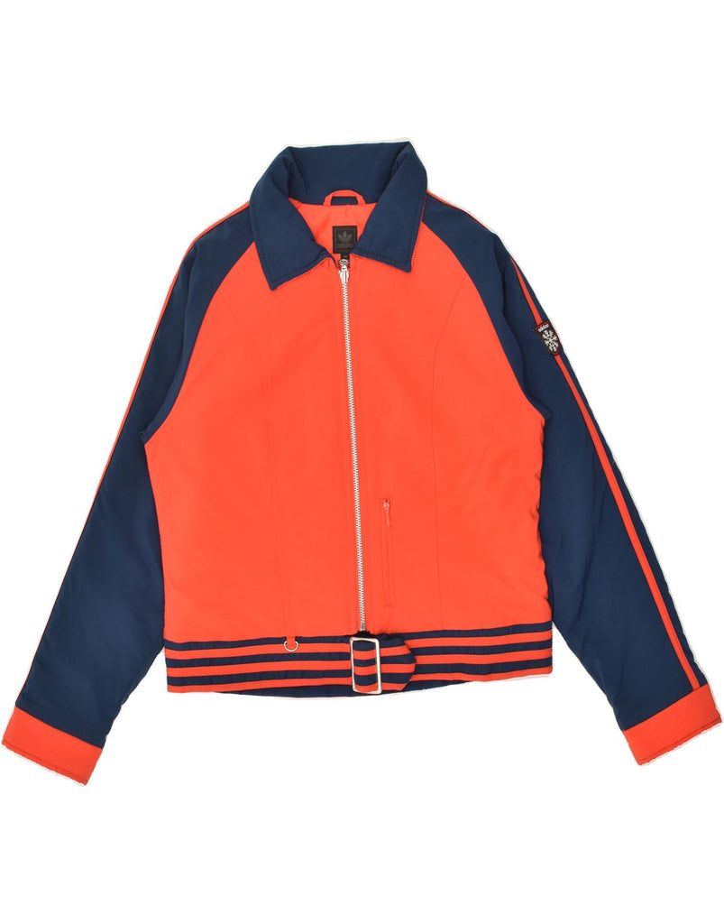 ADIDAS Womens Tracksuit Top Jacket IT 46 Large Red Colourblock Polyamide | Vintage Adidas | Thrift | Second-Hand Adidas | Used Clothing | Messina Hembry 