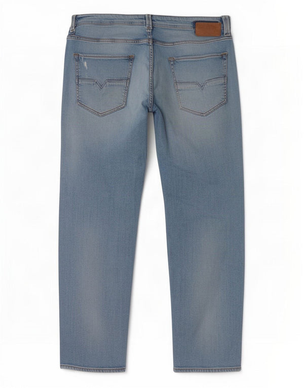 Diesel Mens Larkee-Beex Distressed Regular Tapered Jeans W34 L30 Blue