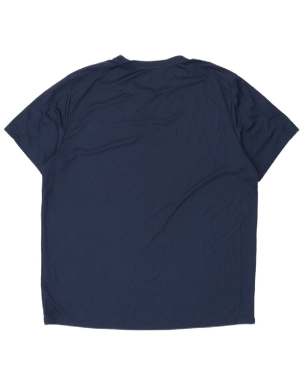 Under Armour Mens Heat Gear Graphic T-Shirt Top 2XL Navy Blue Spotted