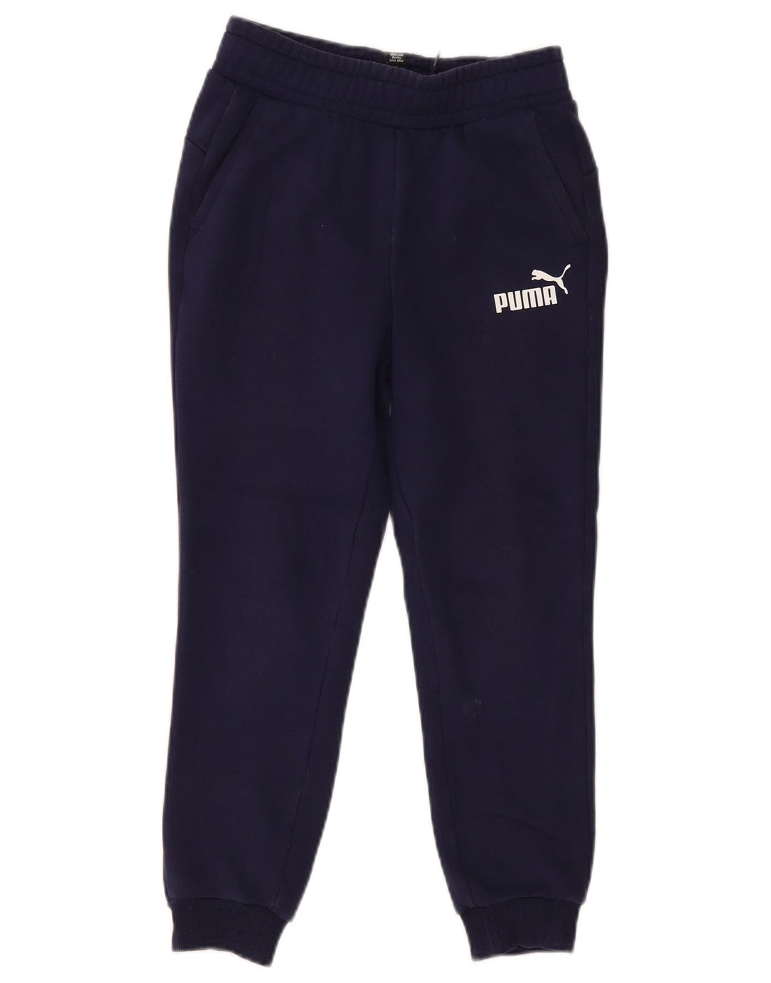 PUMA Boys Tracksuit Trousers Joggers 11-12 Years  Navy Blue Cotton