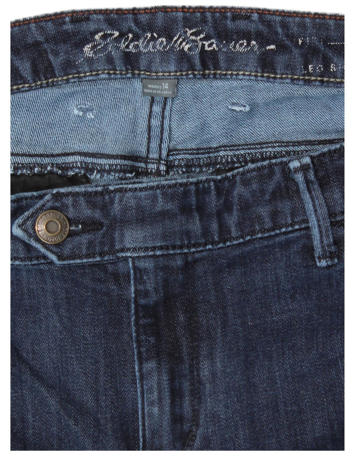 EDDIE BAUER Womens Curvy Straight Jeans US 14 XL W36 L28 Navy Blue Cotton