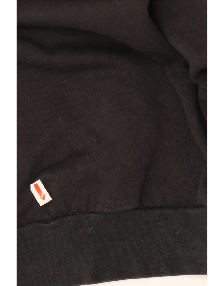 ADIDAS Womens Crop Oversized Sweatshirt Jumper UK 16/18 Large Black Cotton