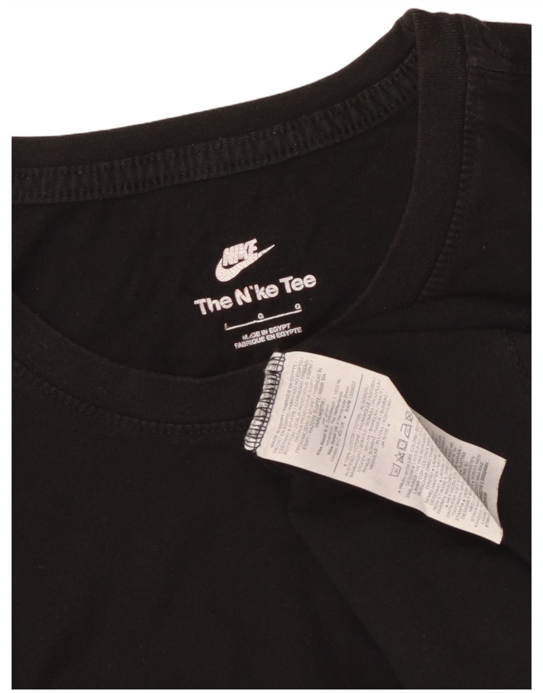 Nike Mens T-Shirt Top Large Black Cotton