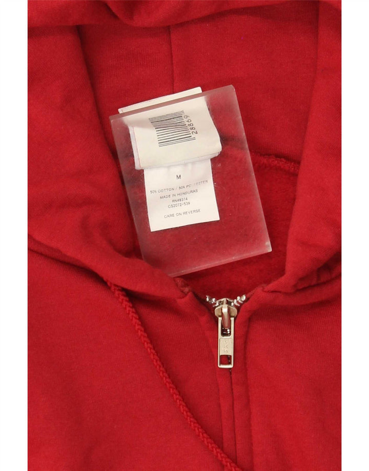 Champion Mens Chicago Blackhawks Graphic Zip Hoodie Sweater Medium Red