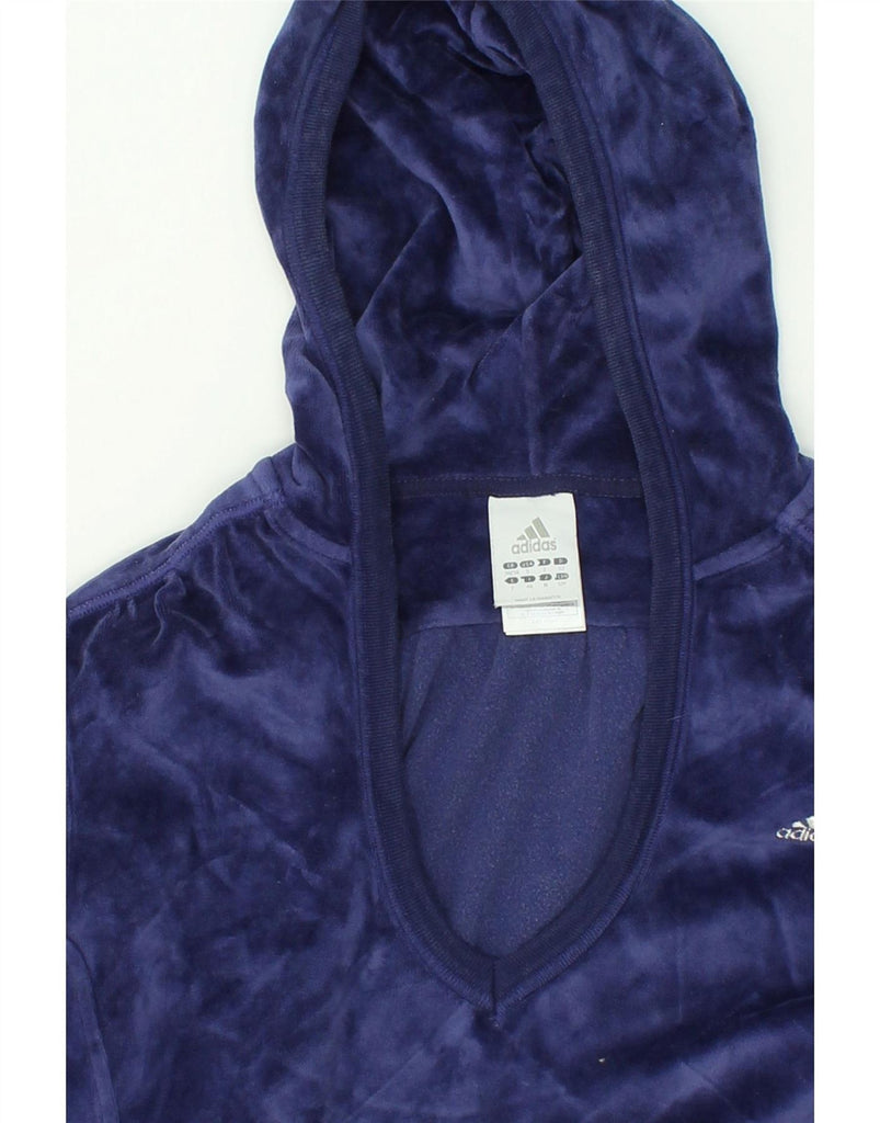 ADIDAS Womens Hoodie Jumper Size 36/38 Small Purple Cotton Vintage Adidas and Second-Hand Adidas from Messina Hembry 