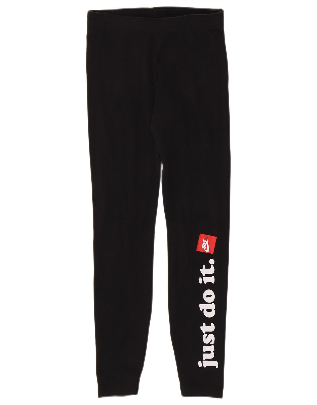 NIKE Womens Graphic Leggings UK 6 XS  Black Cotton