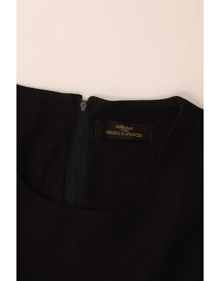 Marks & Spencer Womens St. Michael Sheath Dress UK 16 Large Black
