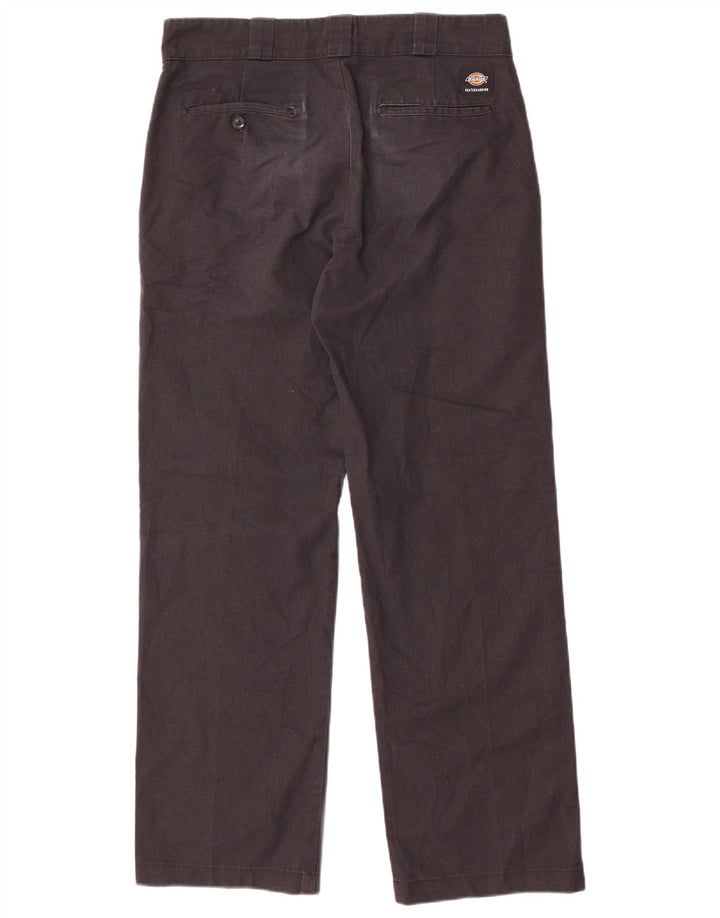 Dickies Mens Straight Chino Trousers W30 L30 Black Polyester