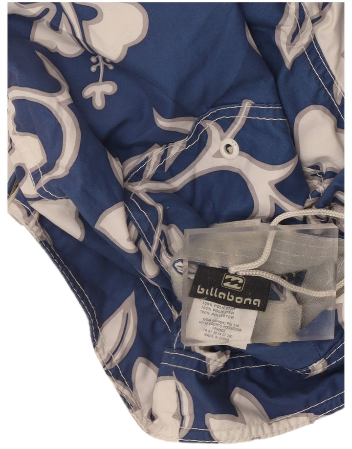 Billabong Mens Reversible Swimming Shorts Small  Grey Floral Polyester