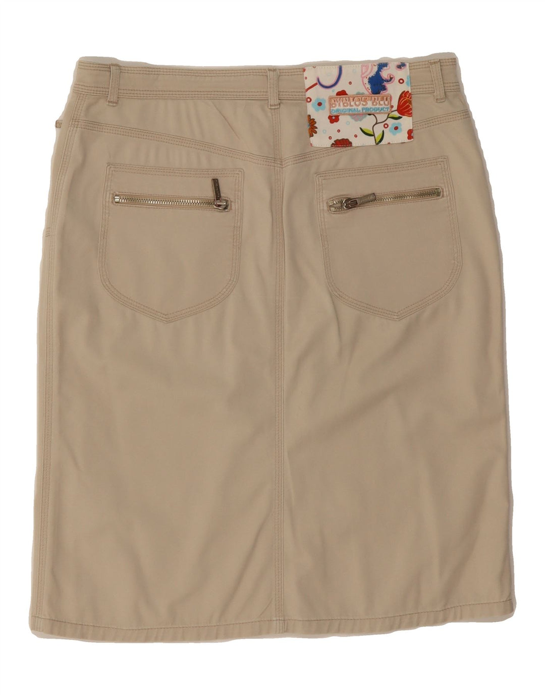 BYBLOS Womens Straight Skirt W30 Medium Beige Vintage Byblos and Second-Hand Byblos from Messina Hembry 