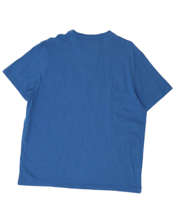 Crew Clothing Mens Graphic T-Shirt Top XL Blue Cotton