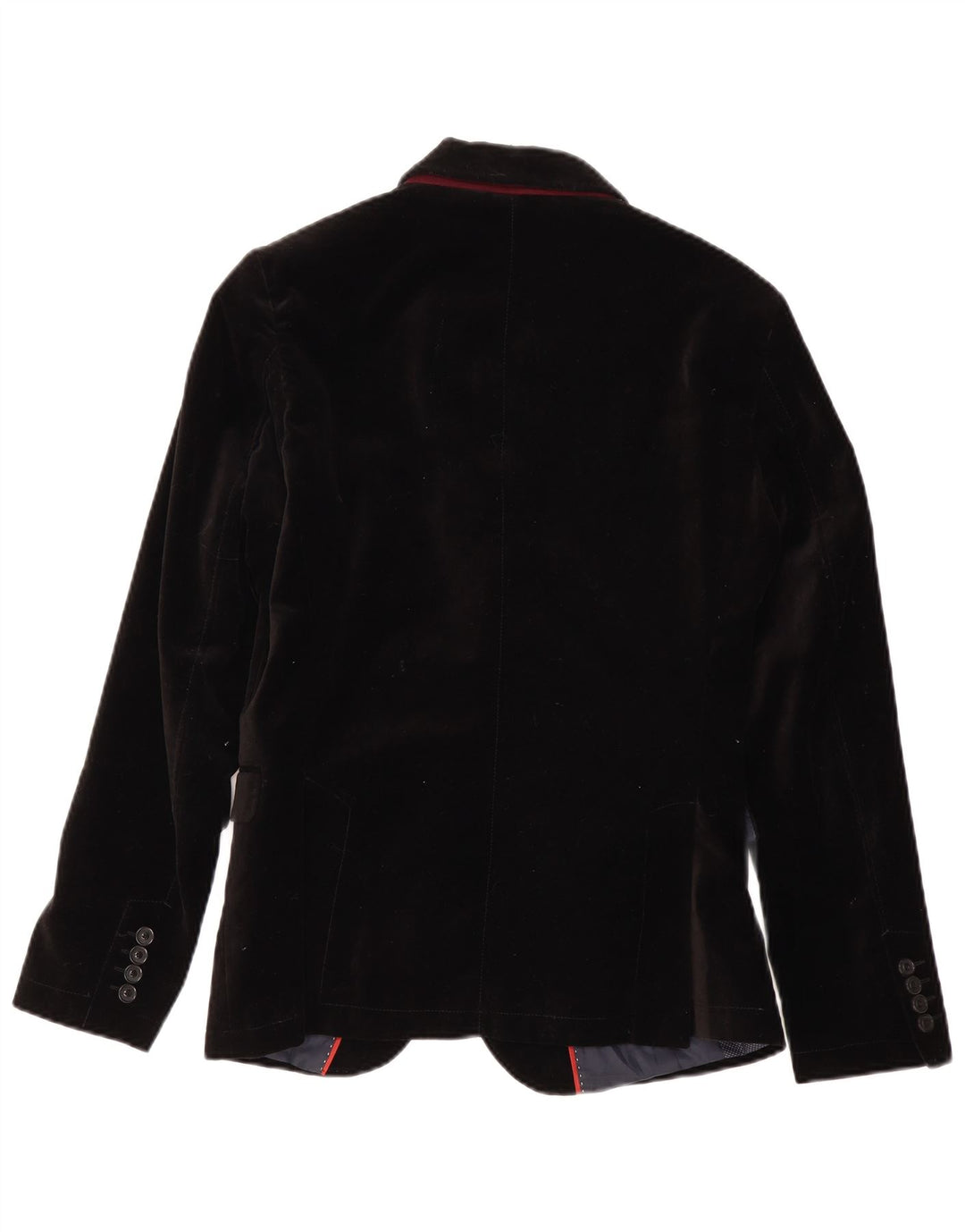Zara Mens 2 Button Blazer Jacket EU 46 Small Black Cotton