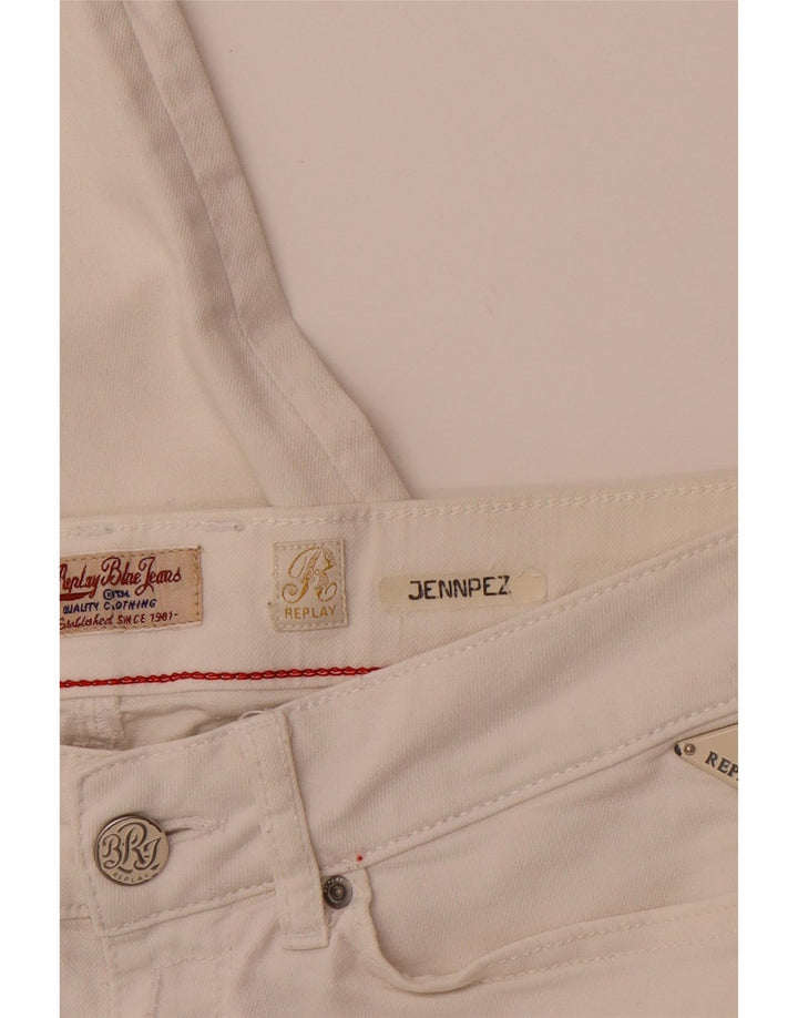 REPLAY Womens Jennpez Slim Jeans W32 L31 White