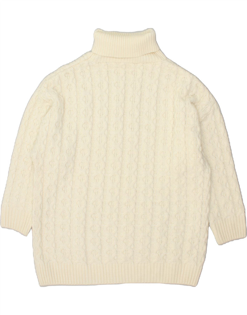 VINTAGE Womens Roll Neck Jumper Sweater EU 50 3XL Off White Acrylic Vintage Vintage and Second-Hand Vintage from Messina Hembry 