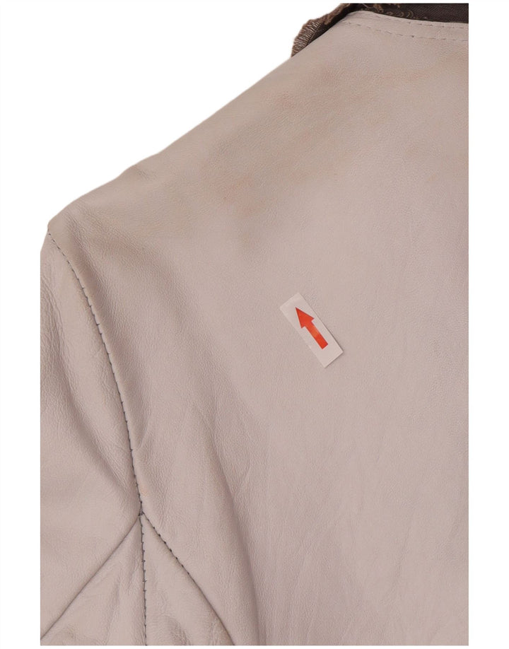 Victory Womens 1 Button Blazer Jacket IT 44 Medium Off White Classic