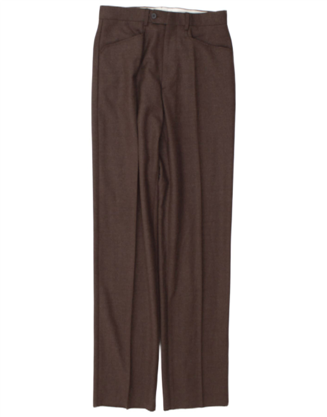 Vintage Mens Straight Suit Trousers W28 L35 Brown
